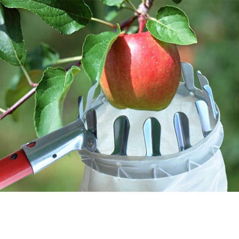 Metal Fruit Picker With Textile Bag Gardening Tools & Equipment